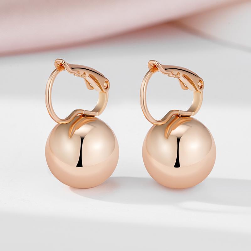 Kinel Rose Gold Color Ball Drop Earrings For Women Minimalist Design Trend Jewelry