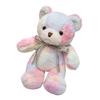 Fluffy Colorful Bow Tie Bear Doll Soft Animal Bear Doll Pillow  Decorate Present