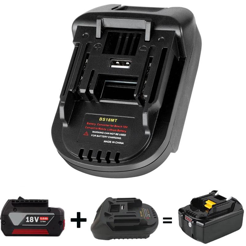 BS18MT Battery Adapter Converter Compatible For BOSCH 18V BL1860 Lithium Batteries To For Makita 18V BL1820/30 Tools