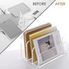 Holder File Organizer Desktop Acrylic Desk Folder Sorter Letter Stand Mail Book Paper Brochure Bin Box Storage