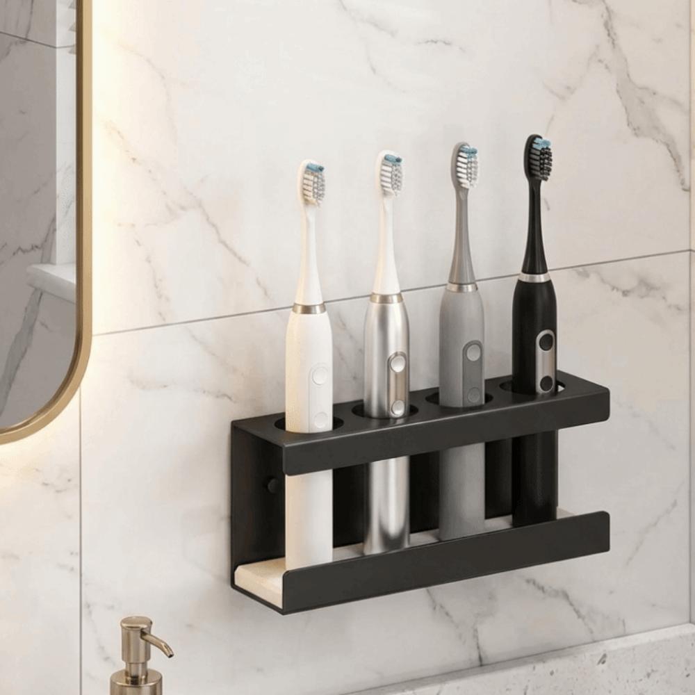 Plastic Electric Toothbrush Stand Space Saving Storage Rack Bathroom Organizer for Bathroom