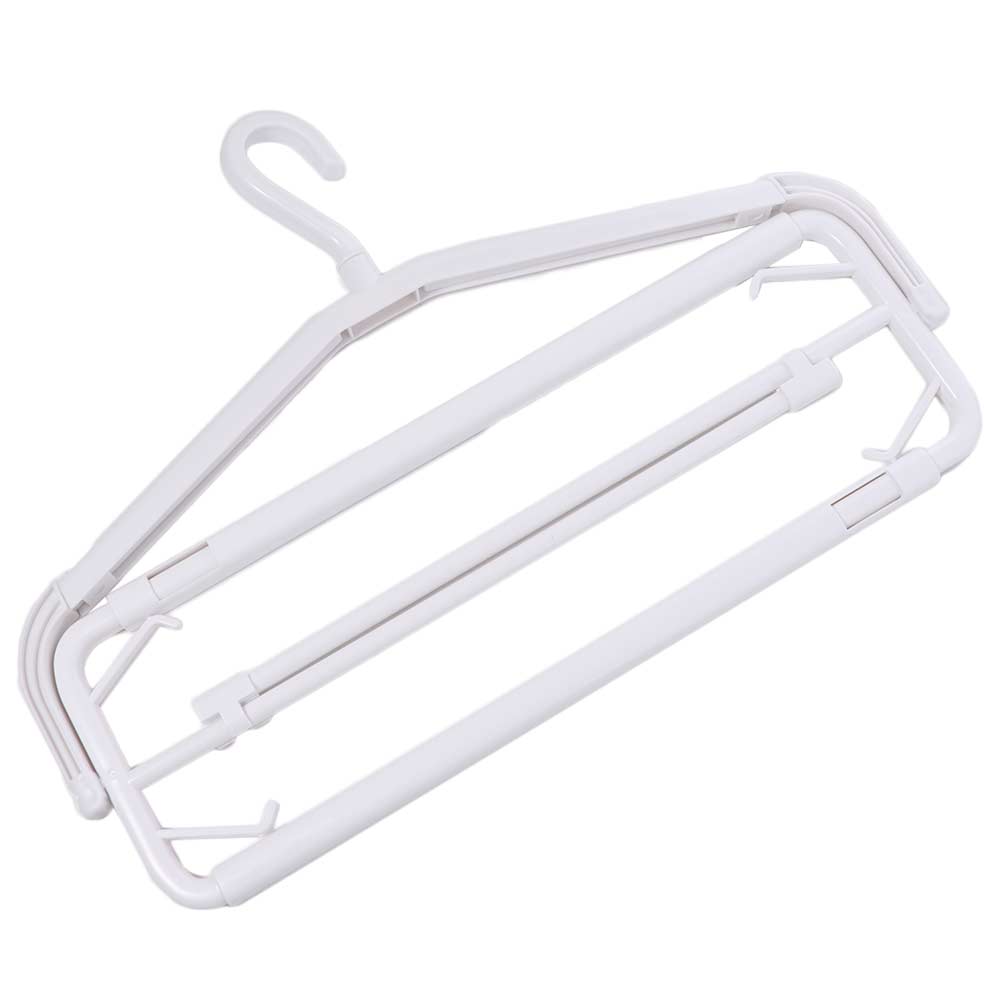 Non-slip Rotating Folding Hanger Widening Thick Support Stretchable Clothes Drying Rack Space Saving with Windproof Clamp
