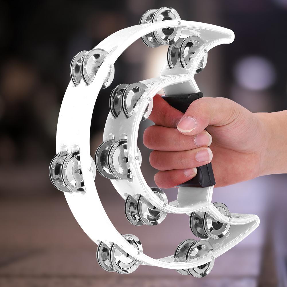 Double Row Jingles Handbell Tambourine Percussion Musical Instrument