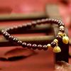 Festive Red Garnet Lotus Bracelet with Lotus Seed Pod Pendant