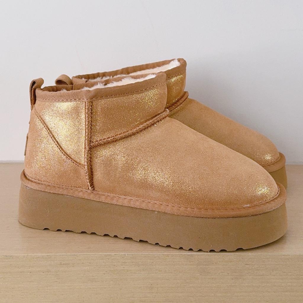 Classic Ultra Mini Women Platform Boots Leather Suede Comfort Winter Warm Fur Slippers Shoes 2026 New Design Man Short Snow Boot
