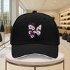 Flower Butterfly Graphic Baseball Cap Unisex Adjustable Curved Brim Outdoor Sports Cap