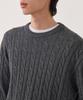 MUSINSA STANDARD Cotton Cable Crew Neck Knit [Gray]