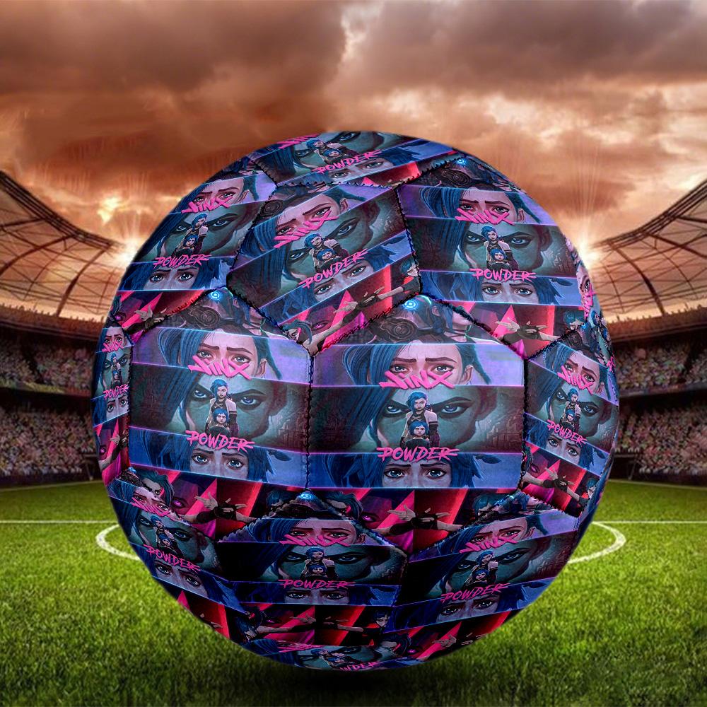 Jinx Print Size 5 Soccer Ball, Standard Match Football for Sports Game and Team Practice, Ideal Gift for Soccer Fans