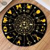 Mystical Constellation Round Mat Tarot Wheel Living Room Non-Slip Carpet Meditation Home Decoration