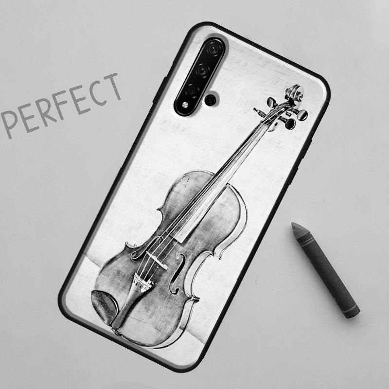 Music Violin For Huawei Nova 5T 9 10 SE 7i 8i 11i 12i Y60 Y61 Y70 Y72 Y73 Y90 Y91 P20 P30 P40 Lite Case