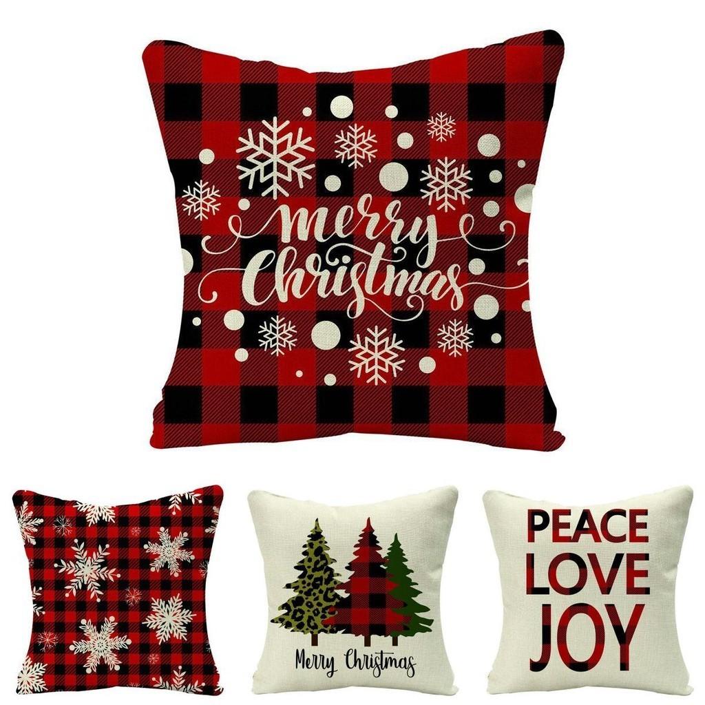 Elegant Single Side Printed Christmas Cushion Cover With Fadeless Bright Colors