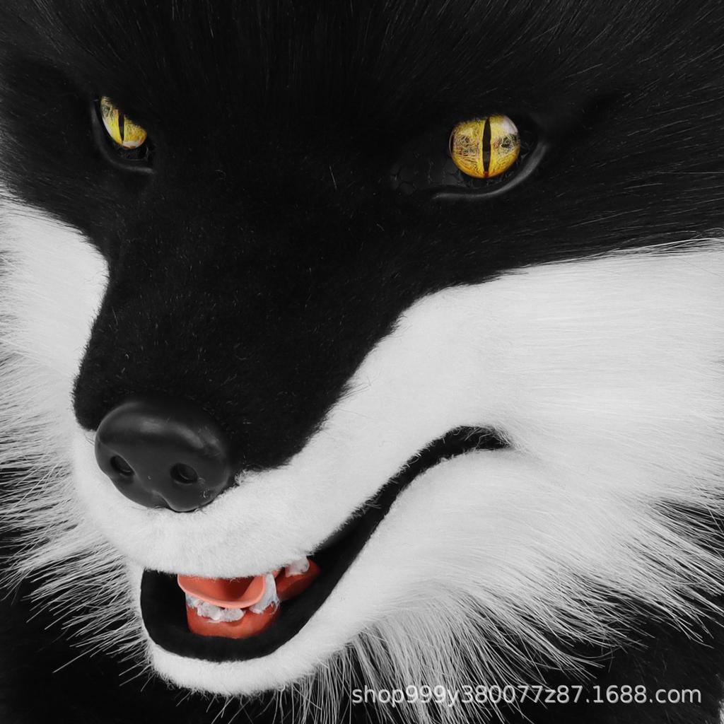 Stuffed animal canine fox mask headgear full head animal head animal head cosplay costume