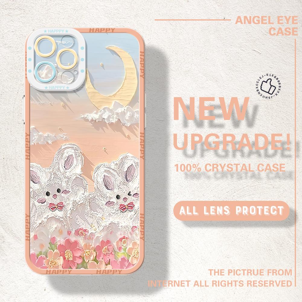 For iPhone 16 Pro Max 15 14 13 Pro Max Samsung S23 FE S24 Plus S24 Ultra A25 A34 A54 Oil-Painting Landscape Full Camera Protect Soft Phone Casing