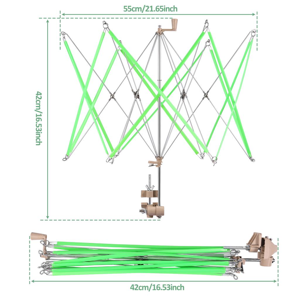 Garnknäuelwickler Schirmgarnhaspel Handbetätigtes Strickwickelwerkzeug Leichter Kunststoff Metall Wollgarnwickler Strickwerkzeug