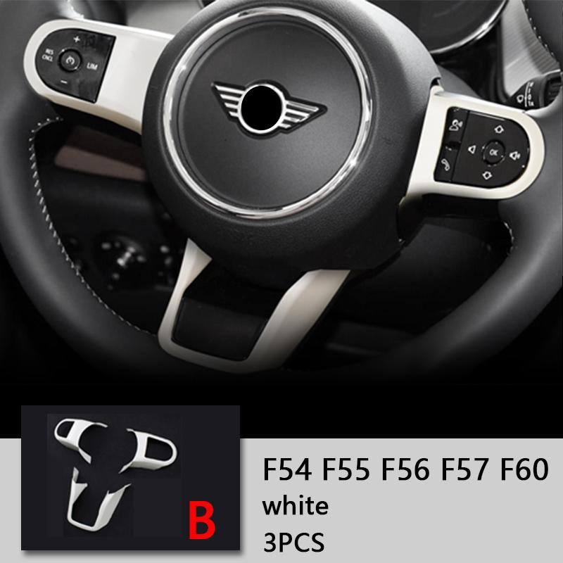 Car Steering Wheel Decorative Cover Plastic Modification Sticker For BMW MINI 2022 Cooper S F54 F55 F56 F57 F60 Car Accessories XX4