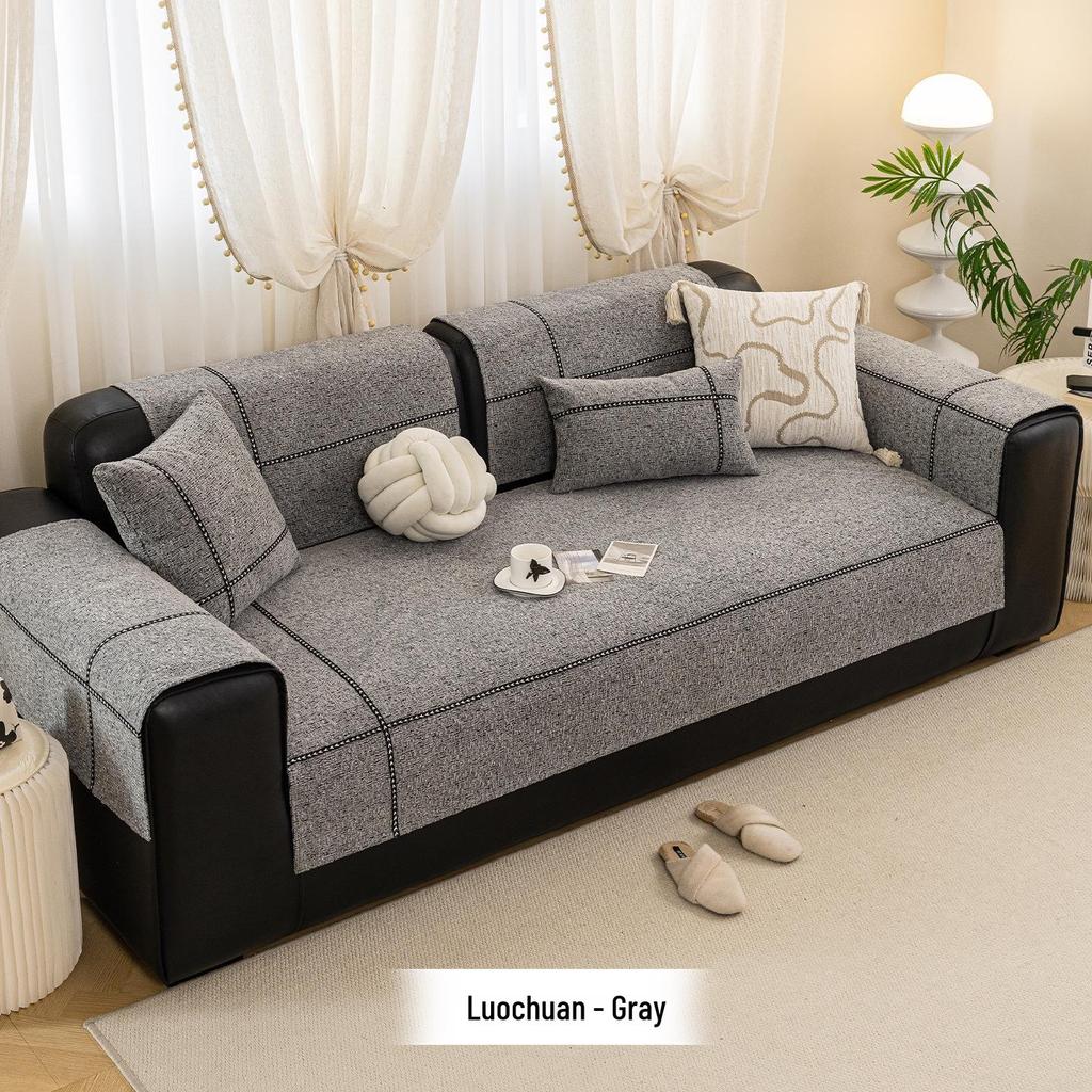 Universal Non-slip Leather Sofa Cushion Cover - All-Season, High-End Feel