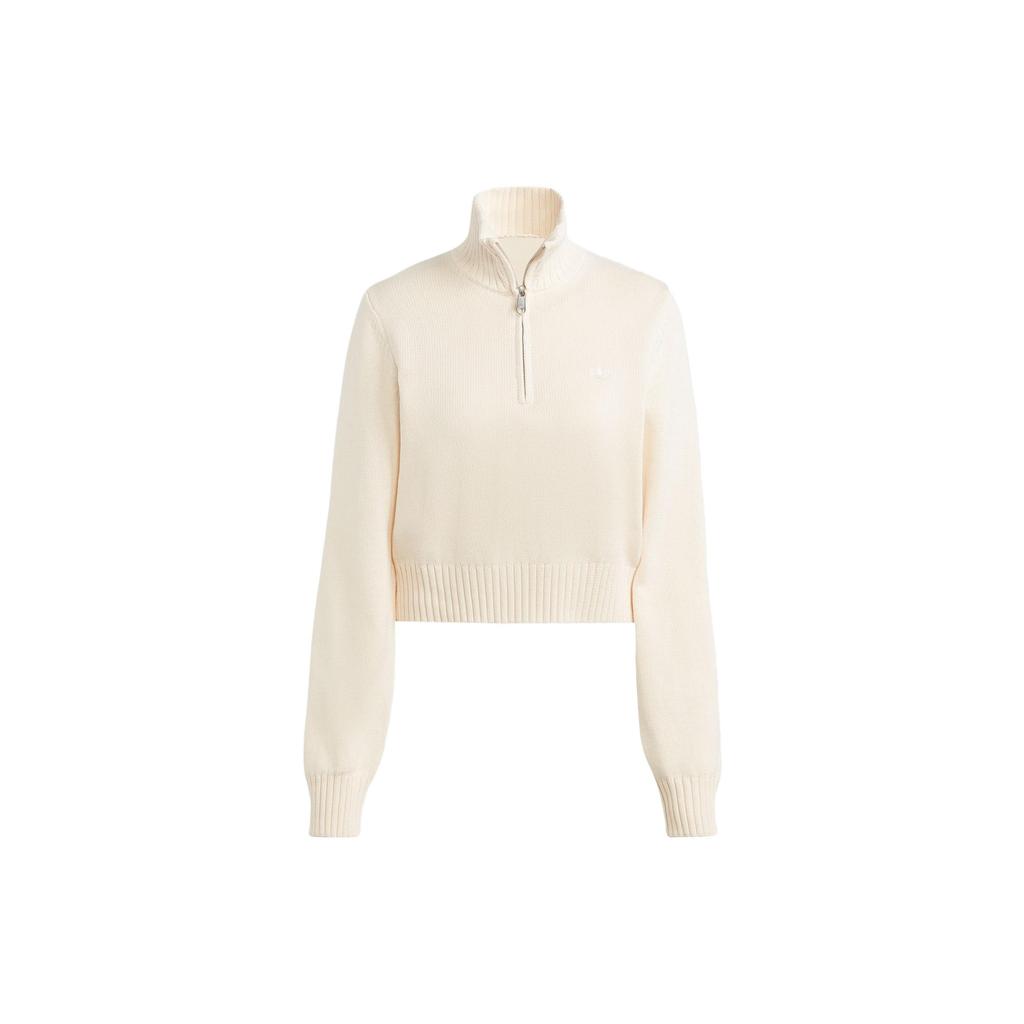 Adidas Originals Premium Essentials Half Zip Knitwear Women's Wonder White Unisex II8043