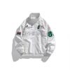 Leren Jas Heren Fietsen Nieuwe Herfst Opstaande Kraag Motorpak PU Leer Jas Koreaanse Stijl Trendy Geborduurde Amerikaanse Casual Jas