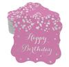 Inkdotpot Real Gold Foil Bracket Shape Paper Hang Tags Happy Birthday Favor Tags Pack Of