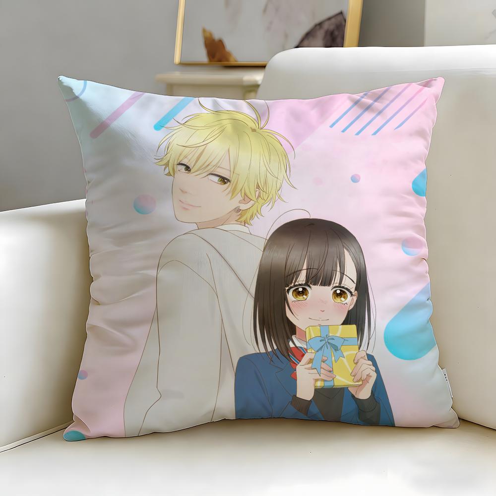 Classic Anime Honey Lemon Soda Cushion Cover Soft  EasyWash Pillow Case  Versatile for Couch Bed Travel and Office
