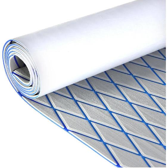 1900*350*6mm EVA Foam Floor Pad Big Diamond Anti-Slip Faux Teak Decking Sheet for Yacht Boat Self-adhesive Marine Accessories