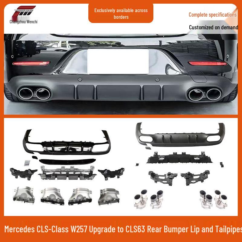 AMG CLS53/63 Rear Lip Tailpipe Diffuser Kit for 2018+ Mercedes-Benz CLS-Class W257