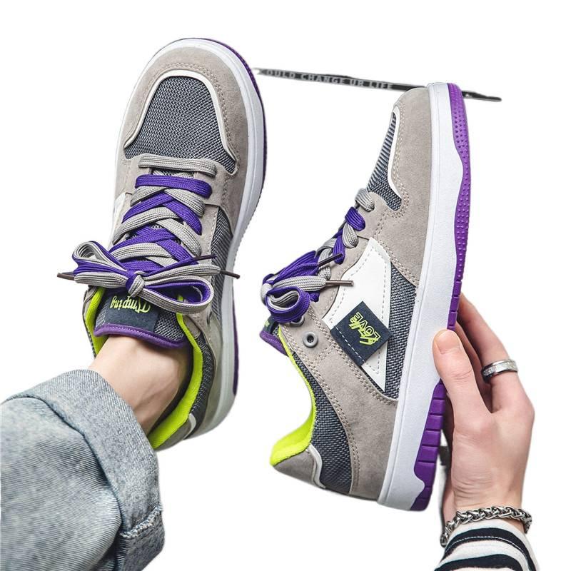 Dexun Sommer atmungsaktive lässige Board-Schuhe Studenten Netz Sports Plateau Trendschuhe
