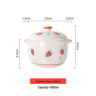 ZISIZ Japanese Ceramic Stew Pot with Lid