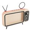 Retro Phone Holder TV Cell Phone Stand Desktop Decor Mount Portable for Home Bedroom Office Orange W