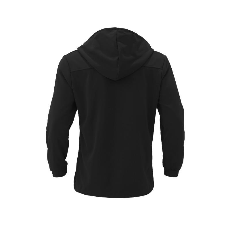 Men's Mid Length Lapel Hooded Trench Coat, Composite Spacer Fabric Double Breasted Casual Jacket for Spring Autumn