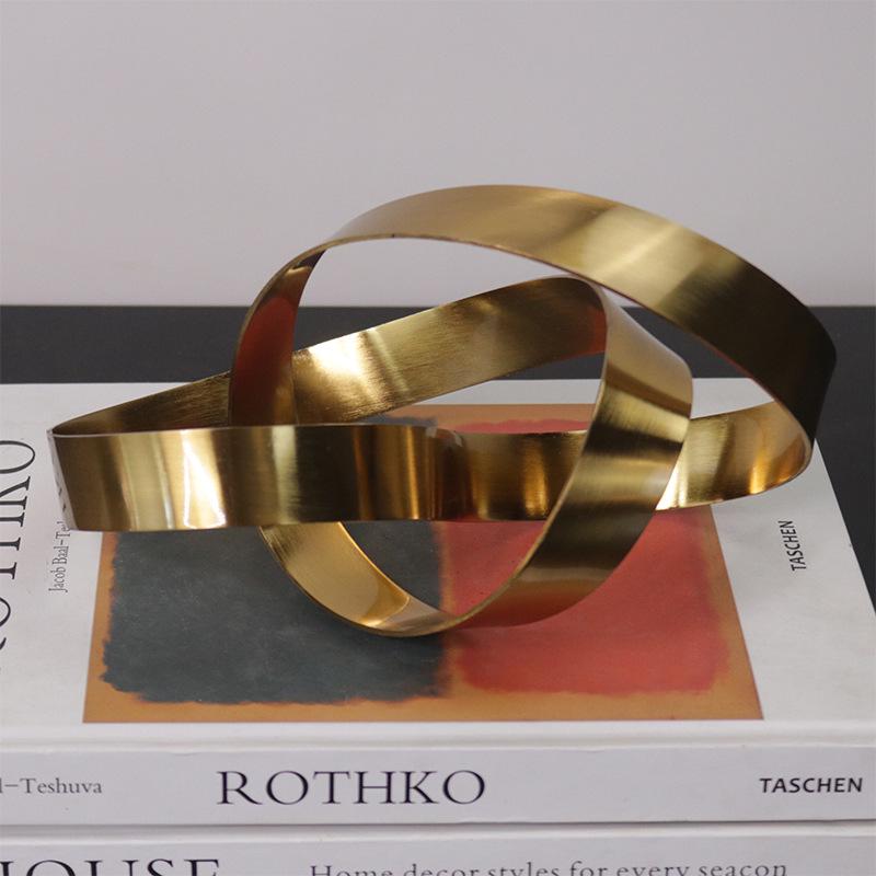 Moderní geometrický papírový lis s lanovým uzlem - Lehký luxusní dekor