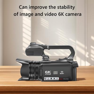 6K Camera Recorder 64MP 4inch Touch Screen Ultra HD WIFI Portable Recording Camcorder Night Vision Camcorder for Live Streaming
