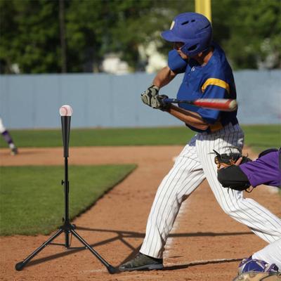 Baseball Tee for Kids Height Adjustable Softball Batting Practice Tripod Stand with Rubber Top Collapsible Baseball Hitting Tee with Carrying Bag