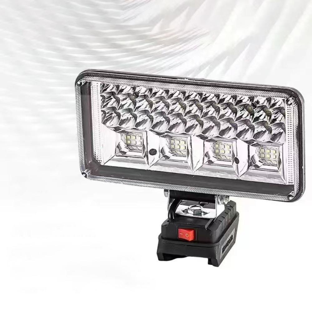 Portable 18V LED Work Light Li-ion Battery Charger Adapter Flood Lamp Handheld with USB Camping Lamp Outdoor