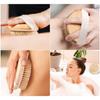 RMYKX Teak Dry Brushing Body Brush – Bristles for Exfoliating, Cellulite Massage, Skin Stimulating, Wooden Handle (Multicolor)