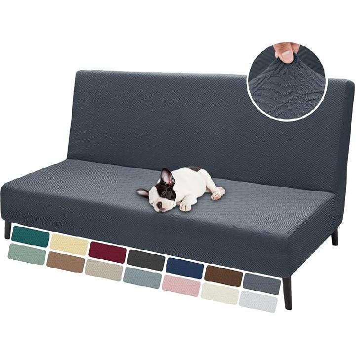 ZNSAYOTX Armless Futon Covers Full Size 67 -82 Stretch Sofa Bed Slipcover with Non-Slip Elastic Bottom Thick Jacquard Futon Mattress Cover Soft Futon 67 -82 темно серый 6970₽