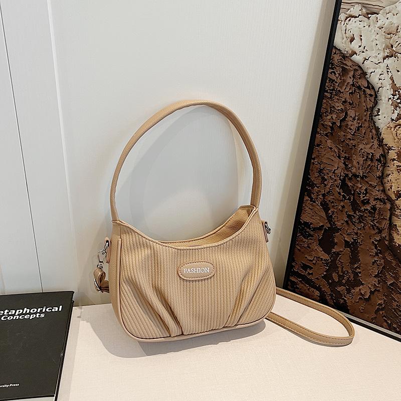 

Сумка Niche Hand Holded Bag со складками для женщин 2024 года, новая мода и высококачественная сумка подмышкой, универсальная сумка на одно плечо с косым креплением хаки