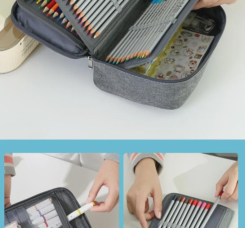Große Kapazität 72-Loch Aufbewahrungskoffer für Stifte und Zeichenstifte für Künstlerbedarf