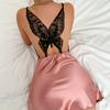 Thin Ice Silk Pajamas Women's Fashion Sling Nightdress Sexy Butterfly Spring and Summer Homewear Comfortable Sling Pajamas