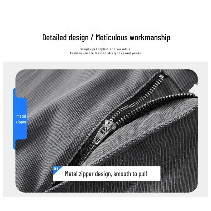 Yalu Men's Summer Straight Fit Casual Trousers