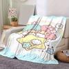 1pc, Sanrio Cozy Home Decor: Soft Flannel Blanket for Bedroom, Living Room & Travel, Perfect Gift! Star-Themed Sofa Throw, Outdoor Camping Blanket, Ca