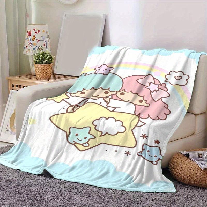 1pc, Sanrio Cozy Home Decor: Soft Flannel Blanket for Bedroom, Living Room & Travel, Perfect Gift! Star-Themed Sofa Throw, Outdoor Camping Blanket, Ca