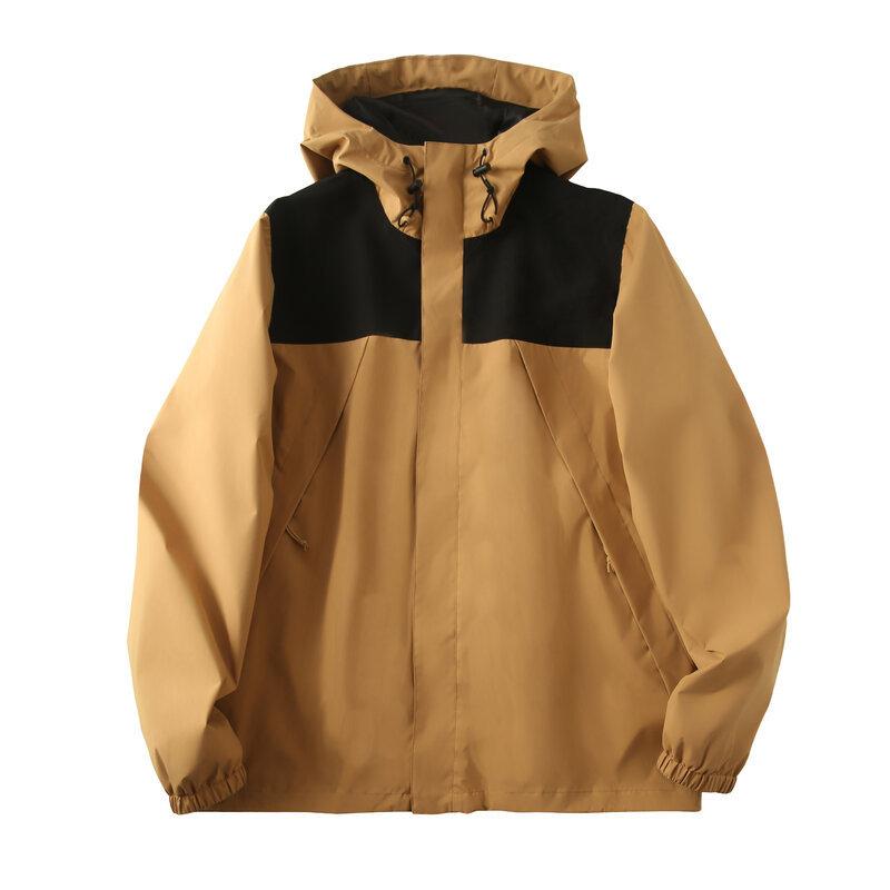 Однослойная куртка Куртка Мужская Осень и Зима Трехзащитная Уличная Ветрозащитная Водонепроницаемая Куртка Мужской Машинный Альпинистский Костюм M жёлтый