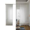 White Sheer Voile Window Curtain with Ring Top for Kitchen, Bedroom and Living Room (2 Panel,55''