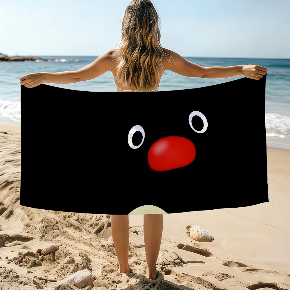 

Cartoon P-Pingu Cute Funny Towel Beach Towel Oversized Quick Dry Towel Absorbent Soft Swim BeachTowels for Men Women W30*H60(CM)