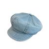 Individuelles Logo Waschbare Vintage Weiche Krempe Jeans Achteckige Kappe Herren Damen Breite Krempe Newsboy Hut Modischer Wolken Barett Kappe