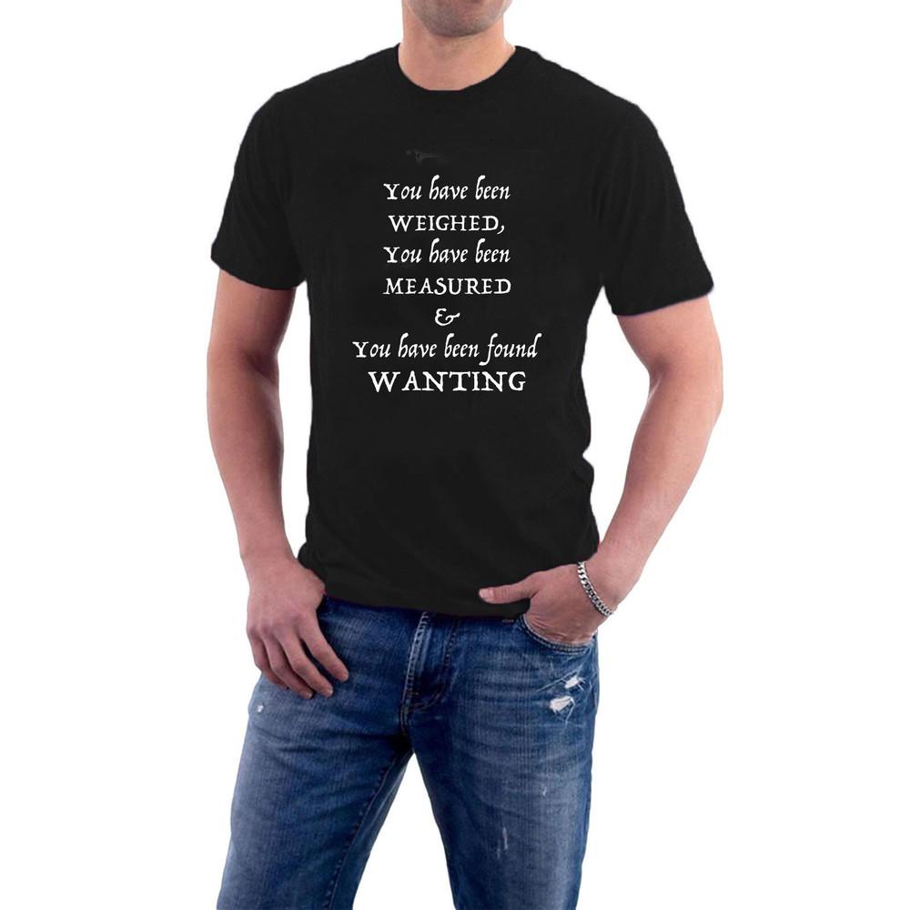 

Weighed, Measured and Found Wanting T-shirt A Knight s Tale Fan Tee by Sillytees 3XL