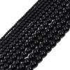 4 6 8 10 12mm Black Glass Beads Smooth Round Loose Spacer Beads For Jewelry Making DIY Handmade Bracelets Necklace Accessories