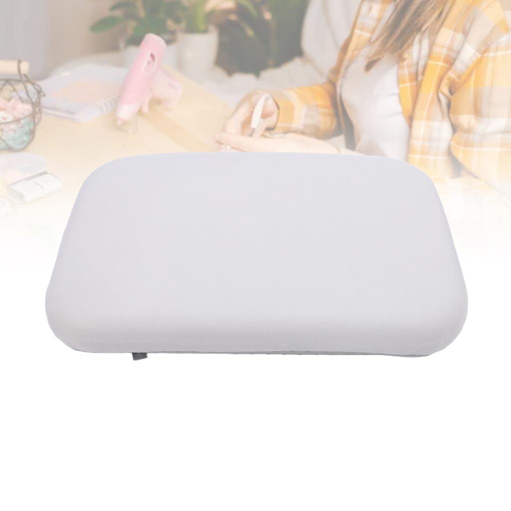 Dining Chair Cushion Light Grey Memory Foam Non Slip Bottom Gripper Chair Pad with Lace
