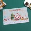New Christmas Rectangular Placemat Western Restaurant Placemat Christmas Decorative Thermal Insulation Mat Tablecloth Mat
